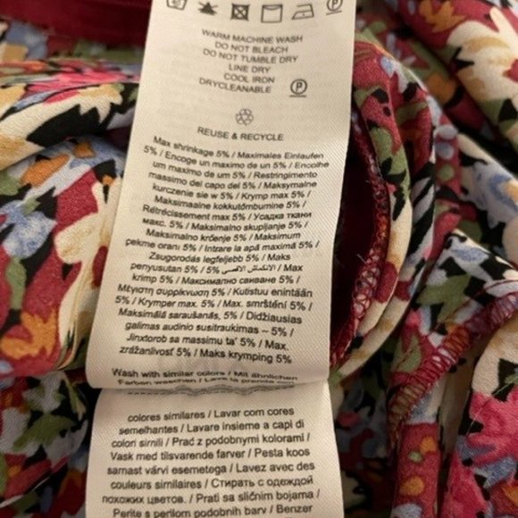 Midi floral tea dress from 'Only', in red, cream and blue tones - size 10, NWT - Picture 3 of 6